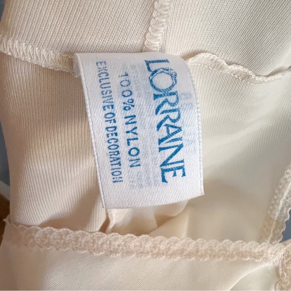 Lorraine 1970s Cream Vintage Slip Dress Size Tall 38/ Large - Picture 7 of 10